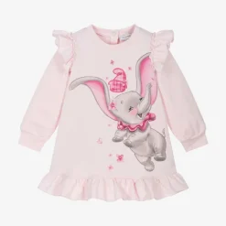 Girls Pink Cotton Disney Dress