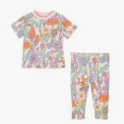 Girls Pink Cotton Fairy Legging Set