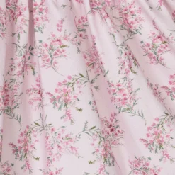 Girls Pink Cotton Floral Dress