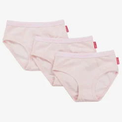 Girls Pink Cotton Knickers (3 Pack)
