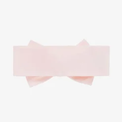 Girls Pink Cotton Pom-Pom Headband
