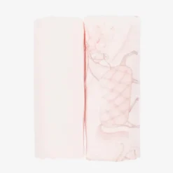 Girls Pink Cotton Princess Muslins (2 Pack)