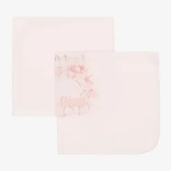 Girls Pink Cotton Princess Muslins (2 Pack)