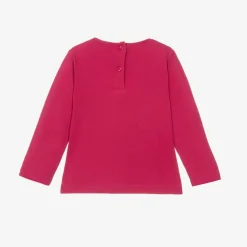 Girls Pink Cotton Puppy Top