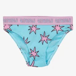 Girls Pink Cotton Star Knickers (7 Pack)