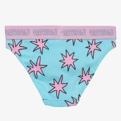 Girls Pink Cotton Star Knickers (7 Pack)