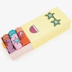 Girls Pink Cotton Star Knickers (7 Pack)