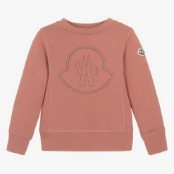 Girls Pink Cotton Sweatshirt