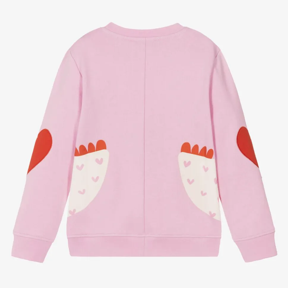 Girls Pink Cotton Sweatshirt