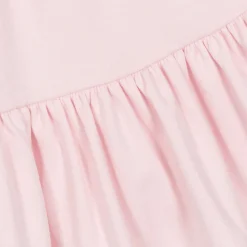 Girls Pink Cotton Tiered Dress