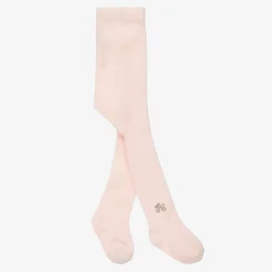Girls Pink Cotton Tights