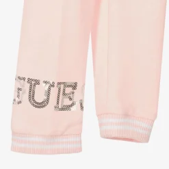 Girls Pink Cotton Tracksuit