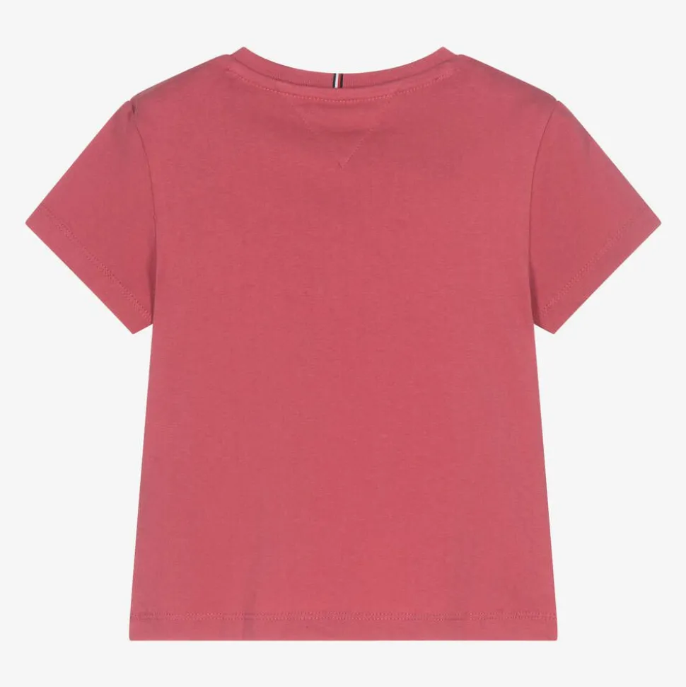 Girls Pink Cotton T-Shirt