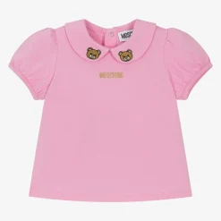 Girls Pink Cotton T-Shirt