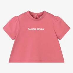 Girls Pink Cotton T-Shirt