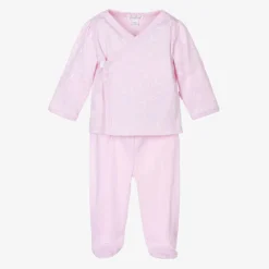 Girls Pink Crescent Moonlight 2 Piece Babygrow