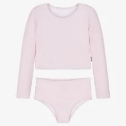 Girls Pink Crinkle Tankini