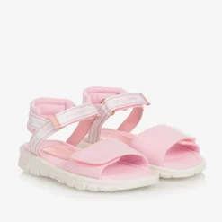 Girls Pink DG Logo Sandals