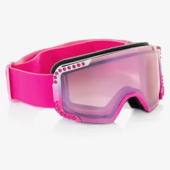 Girls Pink Diamanté Ski Goggles