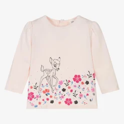 Girls Pink Disney Print Cotton Top