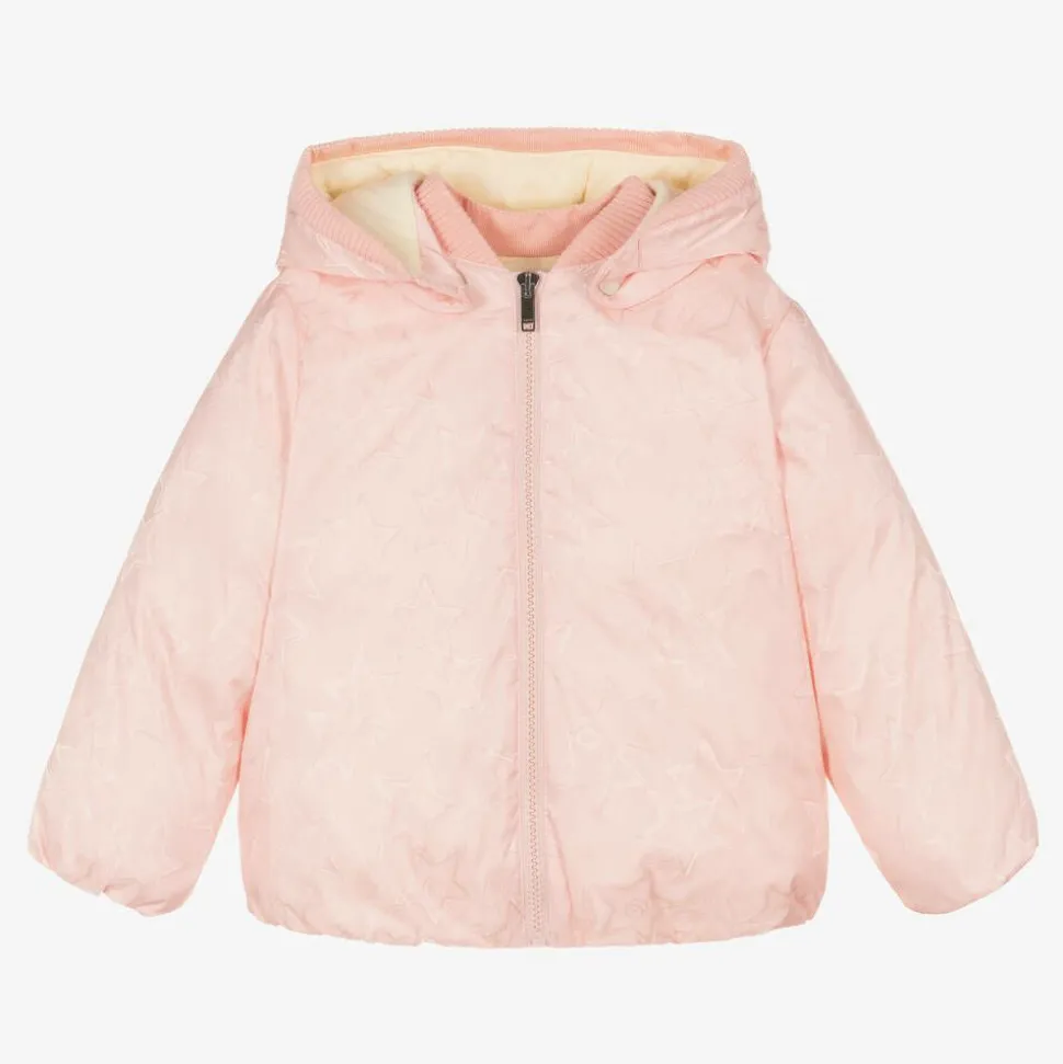 Girls Pink Double G Down Puffer Jacket