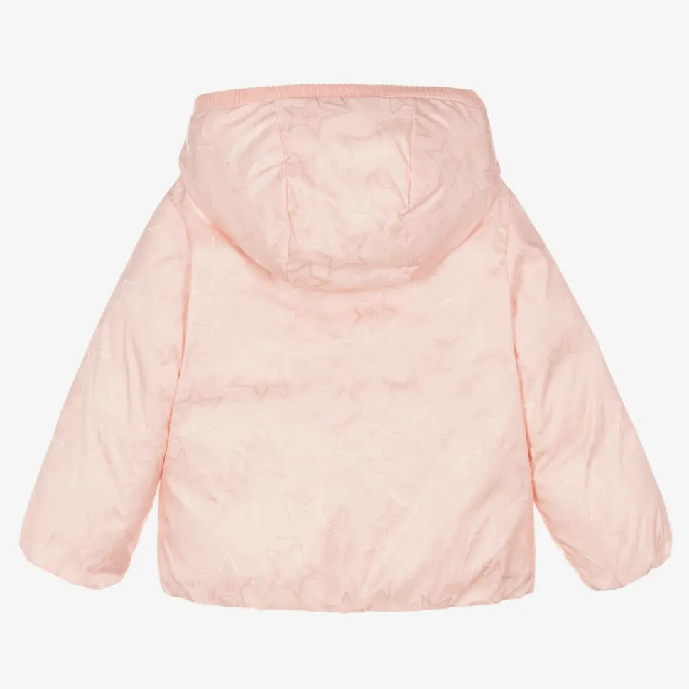 Girls Pink Double G Down Puffer Jacket