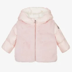 Girls Pink Down Padded Natas Jacket