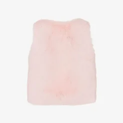 Girls Pink Faux Fur Gilet