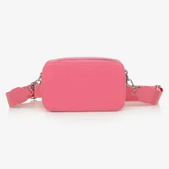 Girls Pink Faux Leather Shoulder Bag (19cm)