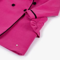 Girls Pink Felted Wool Coat