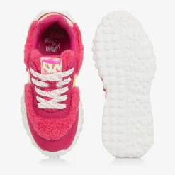 Girls Pink Fleece Trainers