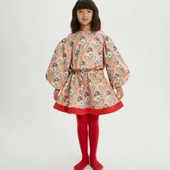 Girls Pink Floral Cotton Blouse