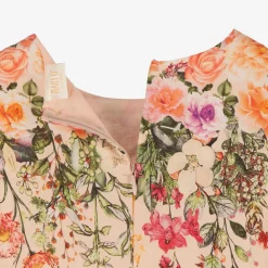 Girls Pink Floral Cotton Dress