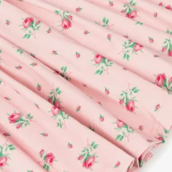 Girls Pink Floral Cotton Jersey Dress