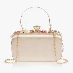 Girls Pink Flower Clutch Bag (20cm)