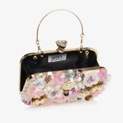 Girls Pink Flower Clutch Bag (20cm)