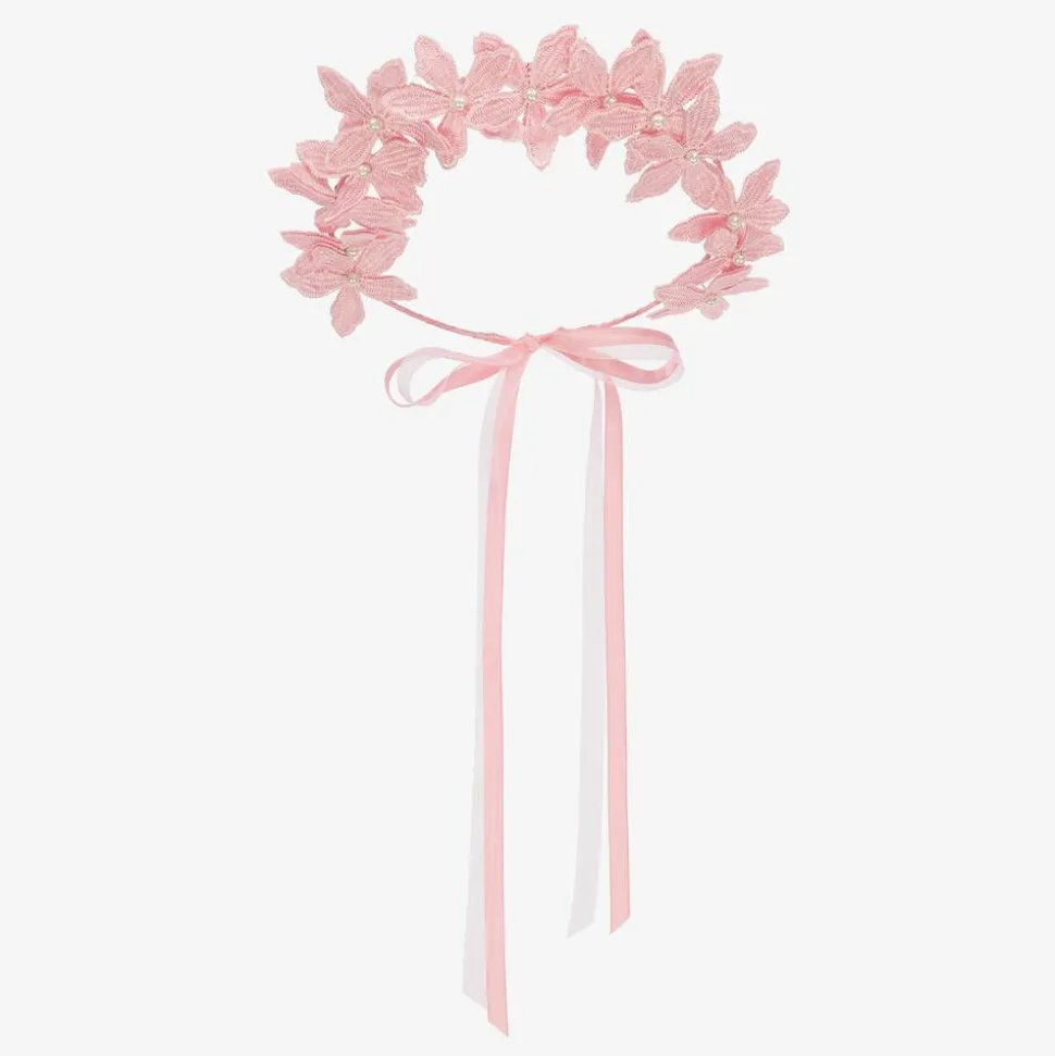 Girls Pink Flower Garland
