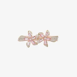Girls Pink Flower Hair Clip (8cm)