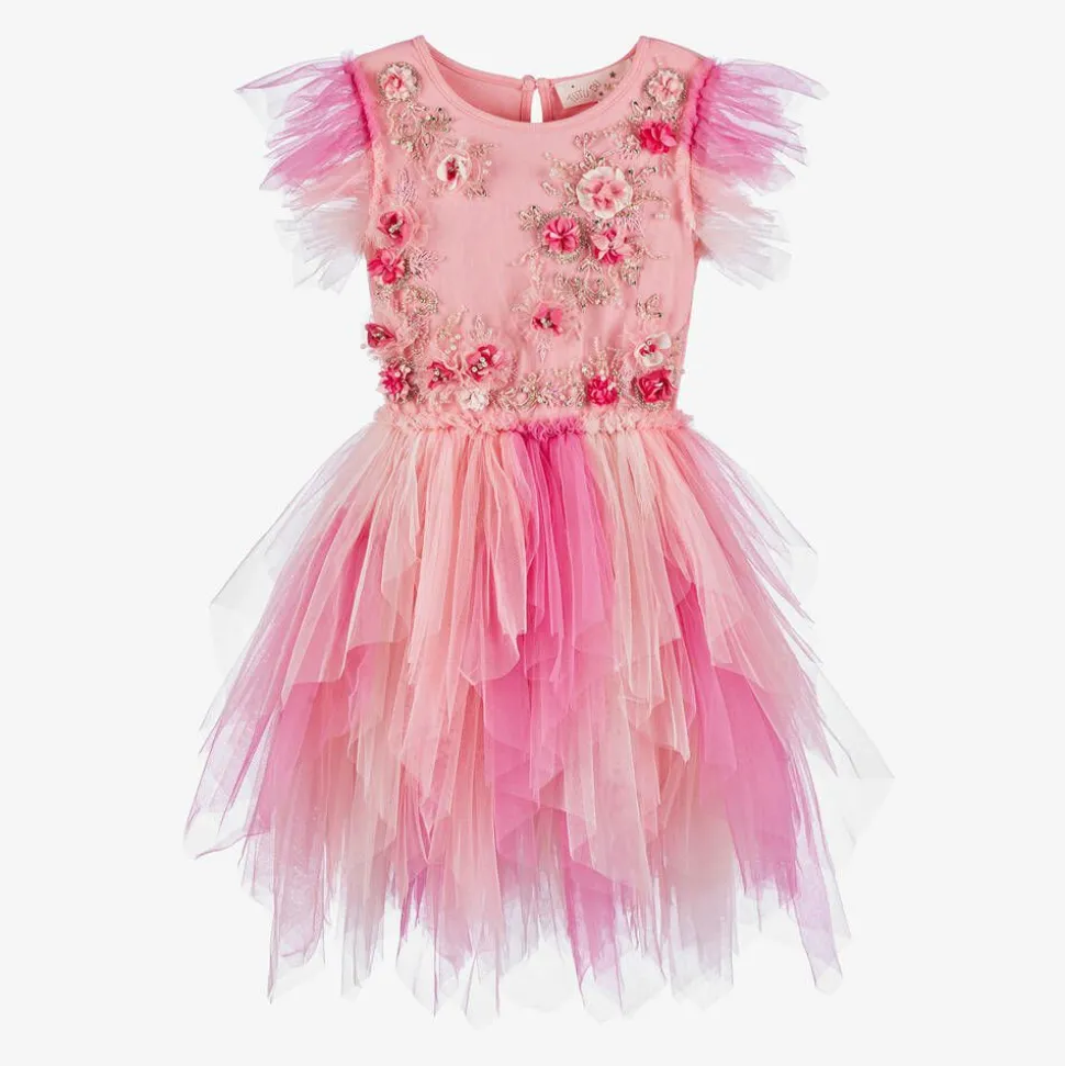 Girls Pink Forest Fairy Tutu Dress