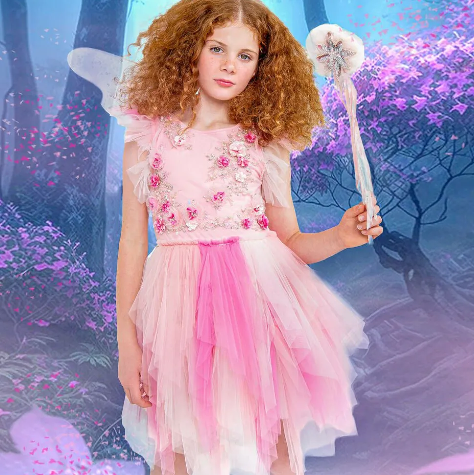 Girls Pink Forest Fairy Tutu Dress