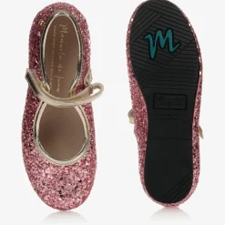 Girls Pink Glitter Shoes