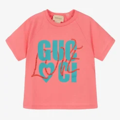 Girls Pink Gucci Love T-Shirt