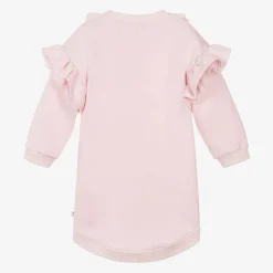 Girls Pink Handbag Sweatshirt Dress