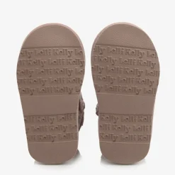 Girls Pink Heart & Diamanté Suede Boots