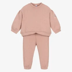 Girls Pink Hearts Tracksuit