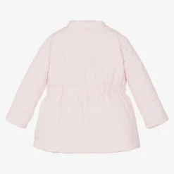 Girls Pink Hooded Puffer Coat
