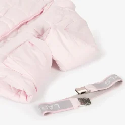 Girls Pink Hooded Puffer Coat