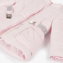 Girls Pink Hooded Puffer Coat