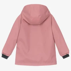 Girls Pink Hooded Raincoat