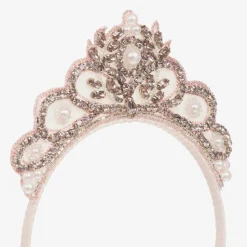 Girls Pink Jewelled Tiara Hairband